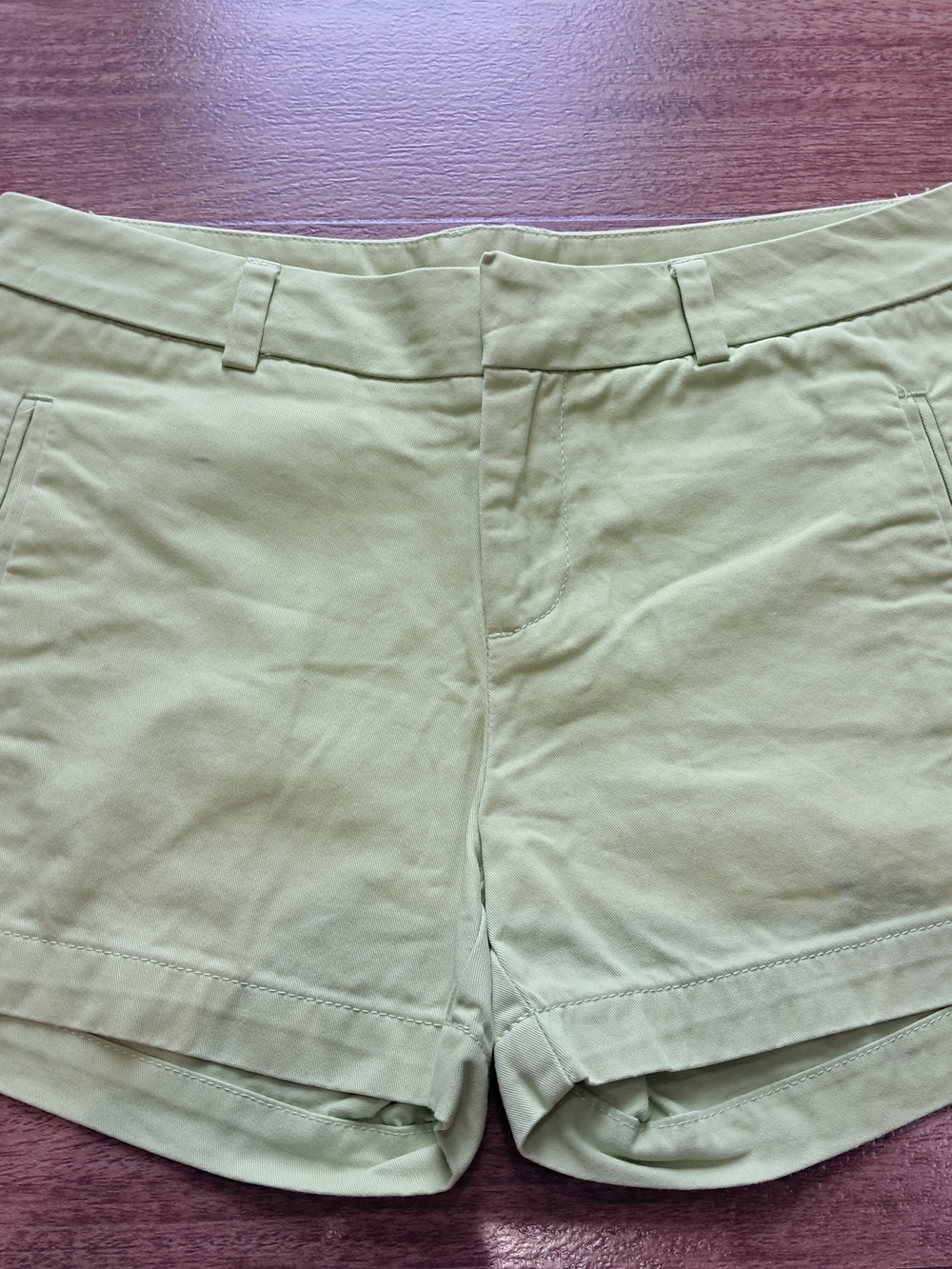 STYLUS Light Green Women's Casual Stretch Shorts.  Bright Green In Real Life.